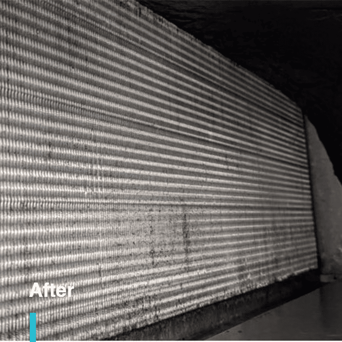 Clean AC coil after deep coil cleaning with pressure washer