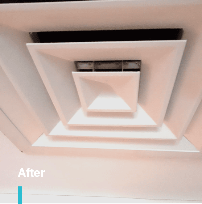 Clean AC Diffuser after AC cleaning where dust was removed