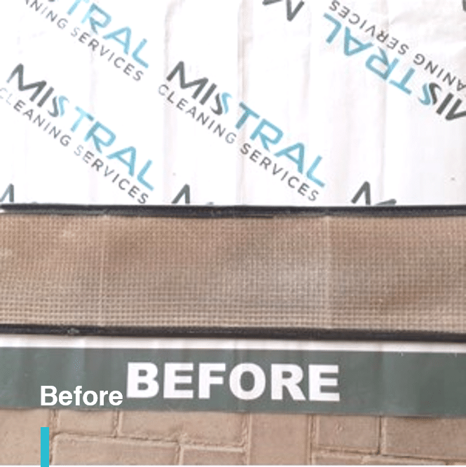 Dusty AC filter before AC maintenance service