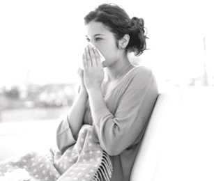 Lady with AC allergy